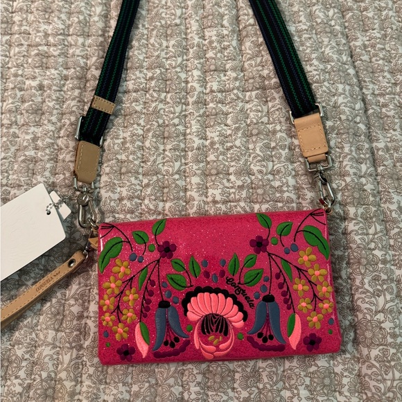 Consuela Handbags - Consuela Uptown crossbody new with tags pink base with embroidered flowers